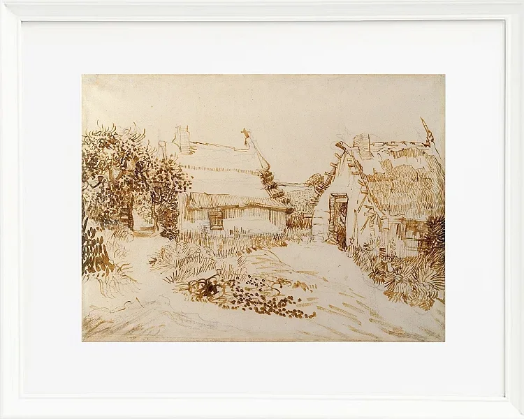 To hytter ved Saintes-Maries-de-la-Mer - 1888