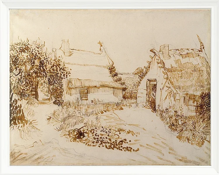 To hytter ved Saintes-Maries-de-la-Mer - 1888