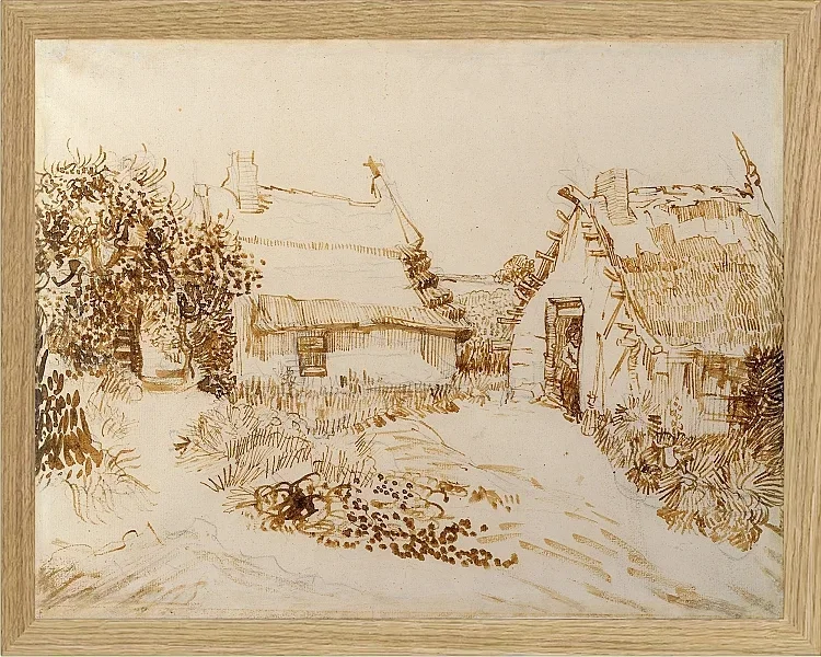 To hytter ved Saintes-Maries-de-la-Mer - 1888