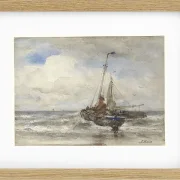Zwei Fischerboote am Strand - 1847