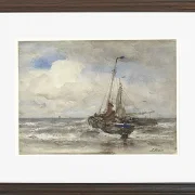 Zwei Fischerboote am Strand - 1847