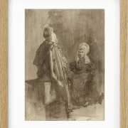 Zwei Fischerfrauen im Gespräch - 1847