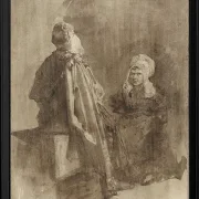 Zwei Fischerfrauen im Gespräch - 1847