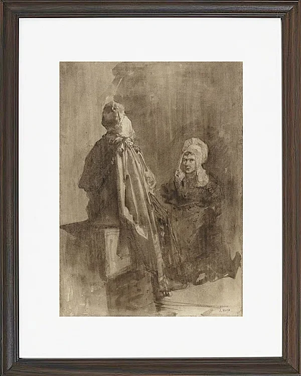 Zwei Fischerfrauen im Gespräch - 1847