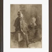 Zwei Fischerfrauen im Gespräch - 1847