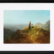 Zwei Mädchen auf einer Alp - 1860