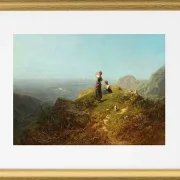 Zwei Mädchen auf einer Alp - 1860