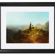 Two girls on an alp - 1860