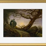 Zwei Männer betrachten den Mond  - 1825