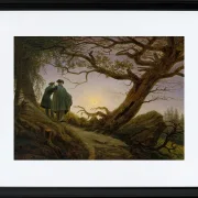 Zwei Männer betrachten den Mond  - 1825