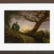 Zwei Männer betrachten den Mond  - 1825