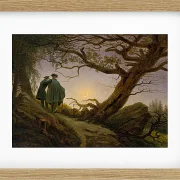 Zwei Männer betrachten den Mond  - 1825