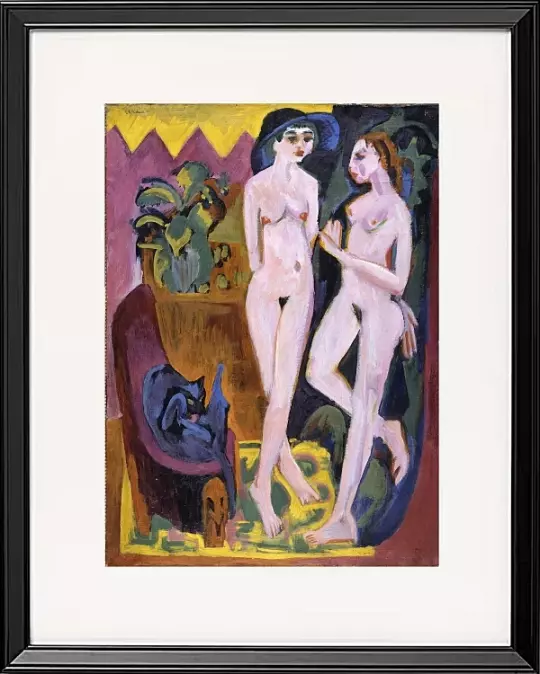 Zwei Nackte in einem Raum – 1914