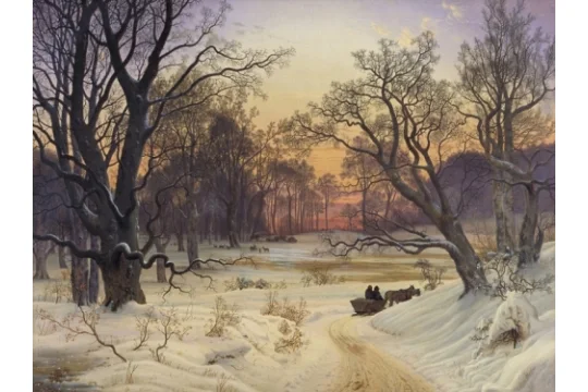 Vilhelm Kyhn - Vinternat i en skov