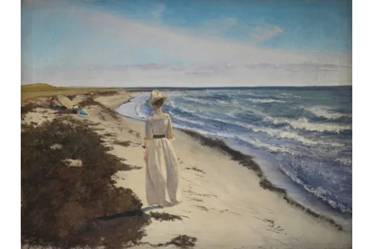 Laurits Andersen Ring - Dame ved Karreb&aelig;ksminde Strand