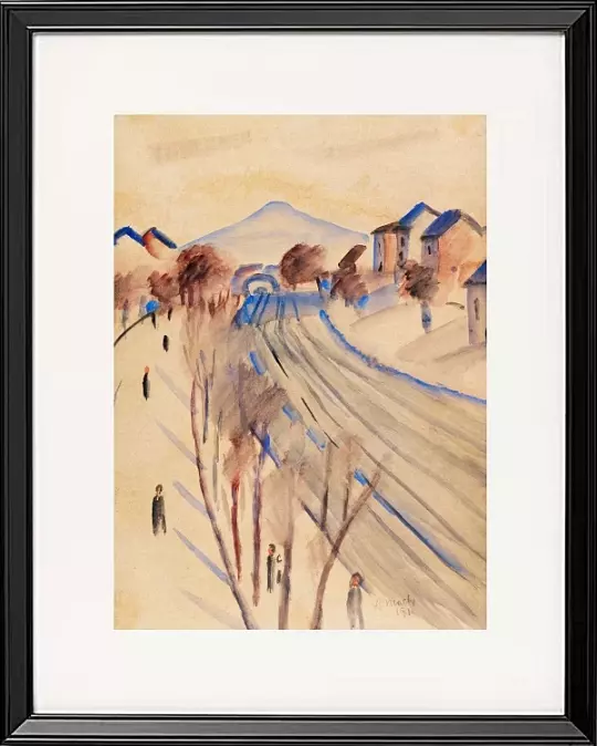 Ölberg mit Bahngleisen II - 1912